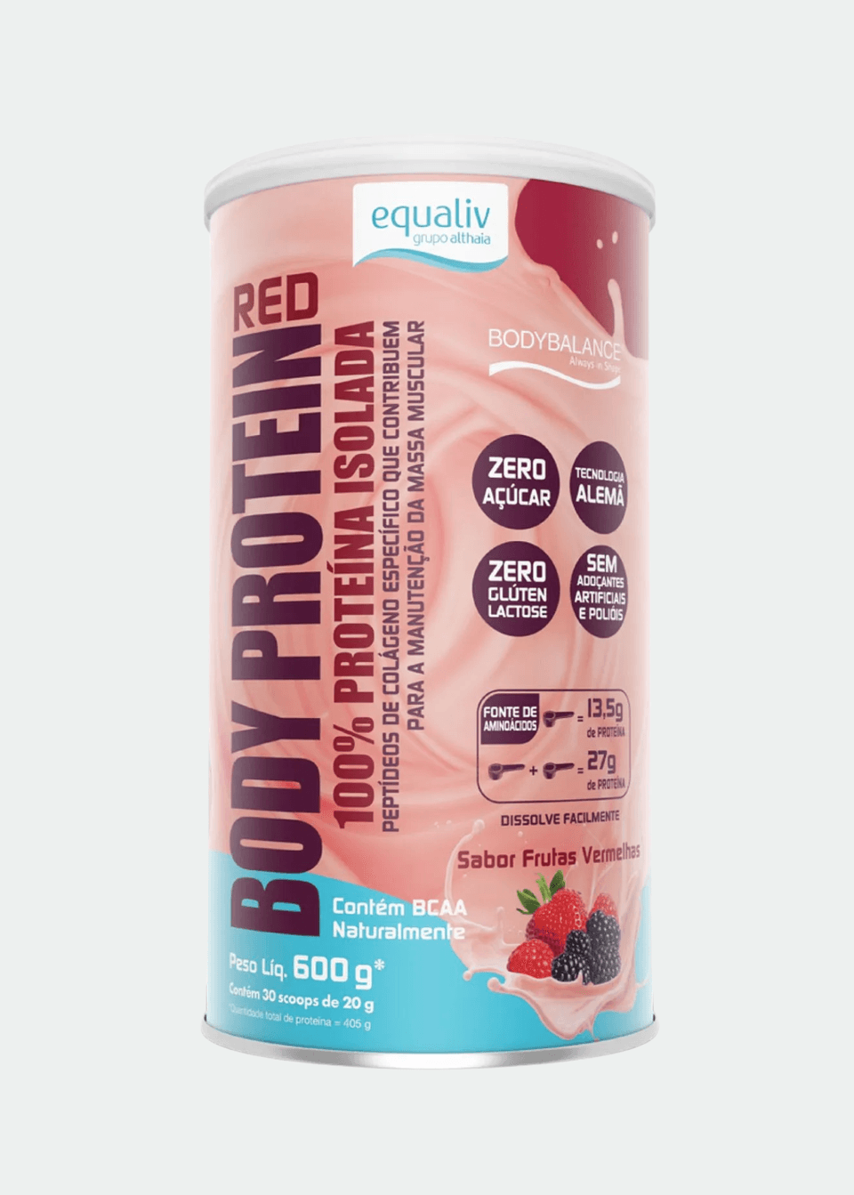 Body Protein Frutas Vermelhas Equaliv - 600g